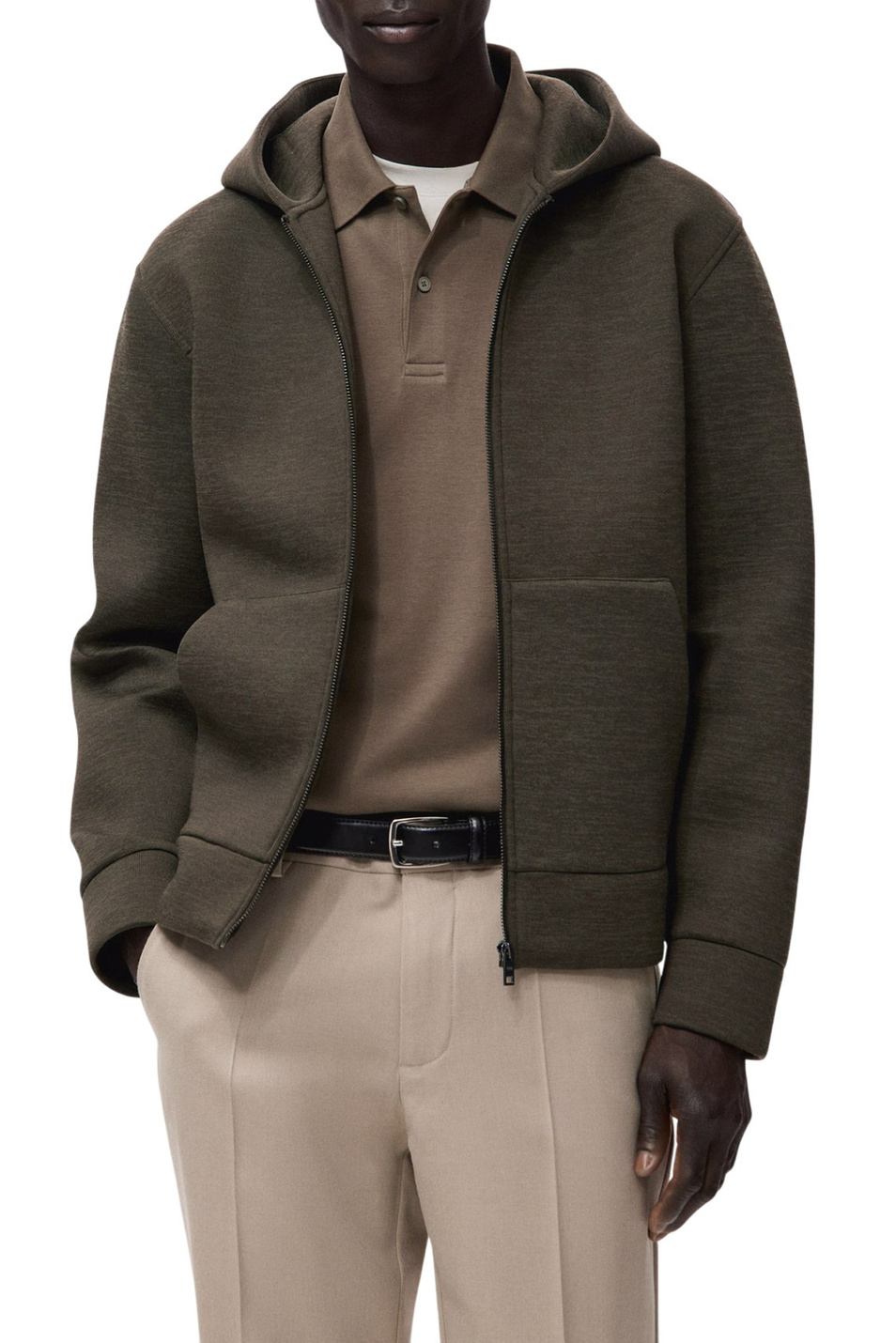 Мужской Mango Man Толстовка SCUBA с капюшоном (цвет ), артикул 27091257 | Фото 3