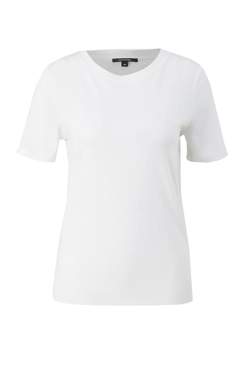 Однотонная футболка|Основной цвет:Белый|Артикул:2127190 | Фото 1