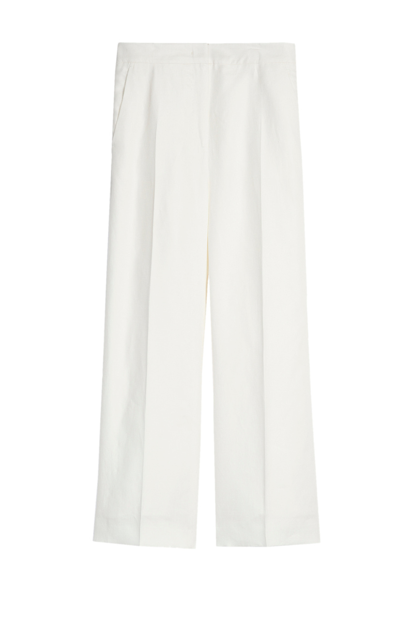 Льняные брюки DIGIONE|Основной цвет:Белый|Артикул:11310622 | Фото 1