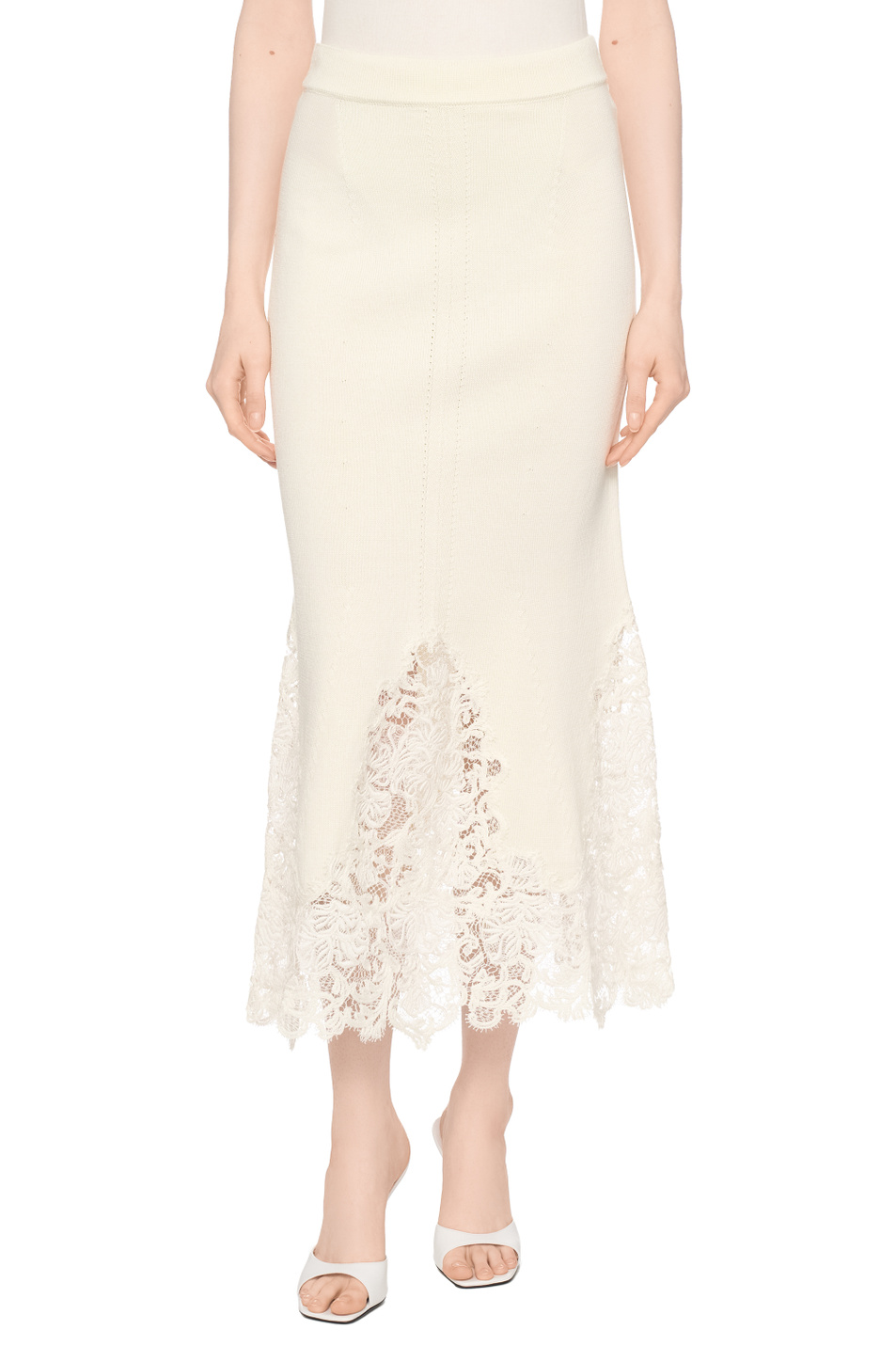 Женский ERMANNO SCERVINO Юбка с кружевом (цвет ), артикул D465O700APLCZ | Фото 4