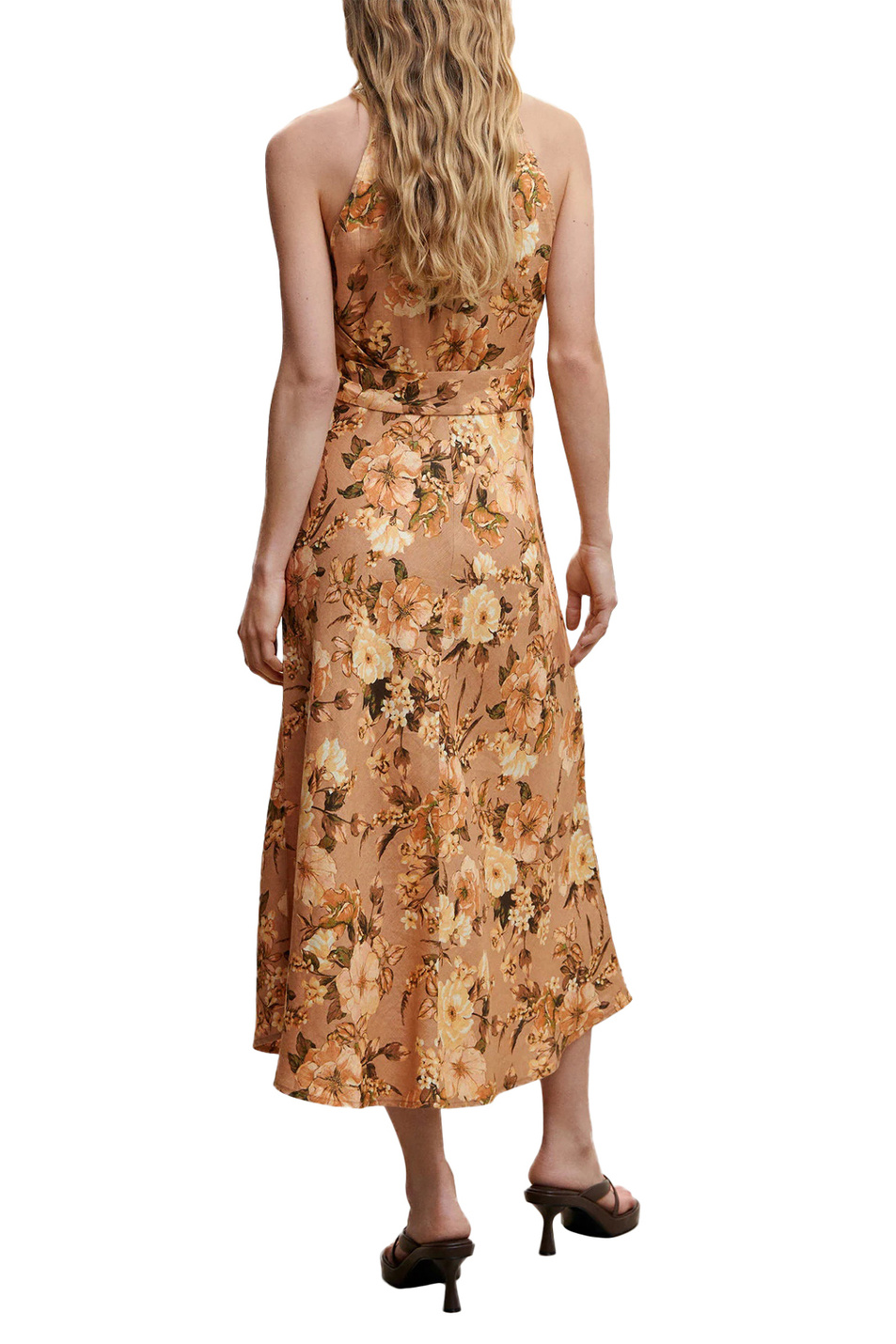 Женский Mango Платье AMALFI из чистого льна с цветочным принтом (цвет ), артикул 47007111 | Фото 3