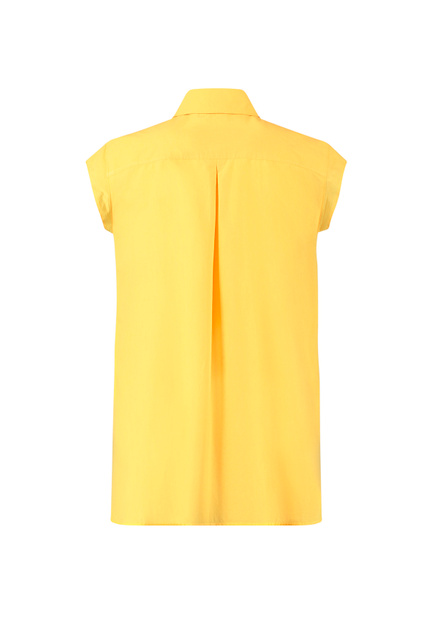Рубашка из натурального хлопка без рукавов|Основной цвет:Желтый|Артикул:760041-31431 | Фото 2