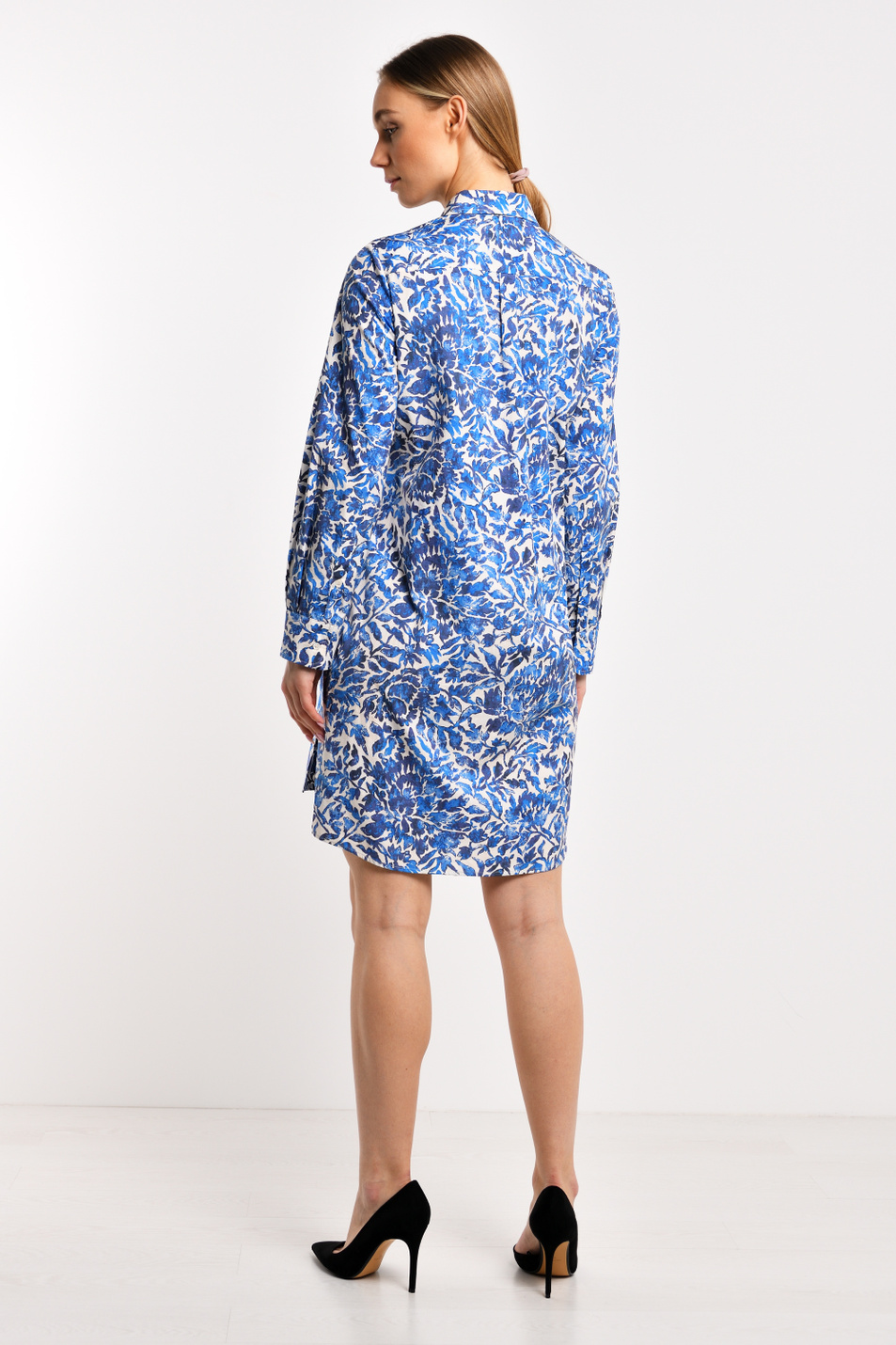 Платье-рубашка из натурального хлопка BILBAO|Основной цвет:Синий Женский Weekend Max Mara Платье-рубашка из натурального хлопка BILBAO (цвет ), артикул 52213101 | Фото 3