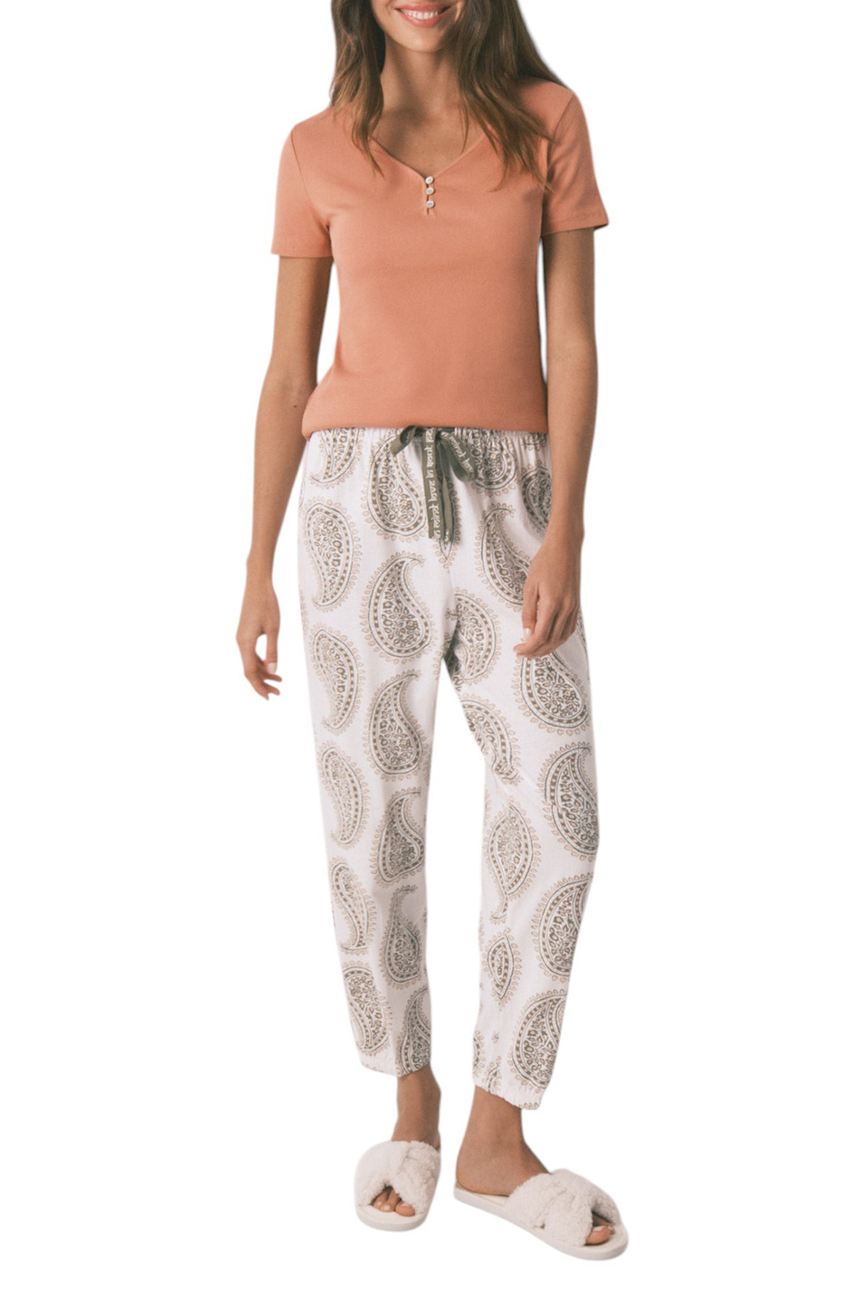 Футболка из эластичного хлопка|Основной цвет:Оранжевый Женский Women'secret Футболка из эластичного хлопка (цвет ), артикул 3272299 | Фото 2