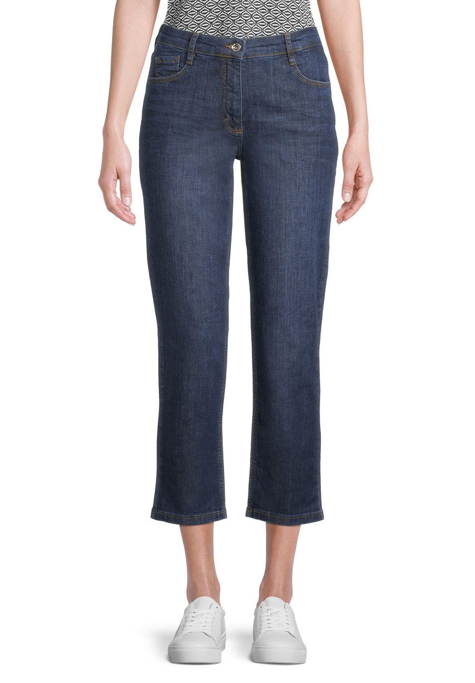 Betty Barclay Укороченные джинсы из эластичного денима (цвет ), артикул 6382/1196 | Фото 4