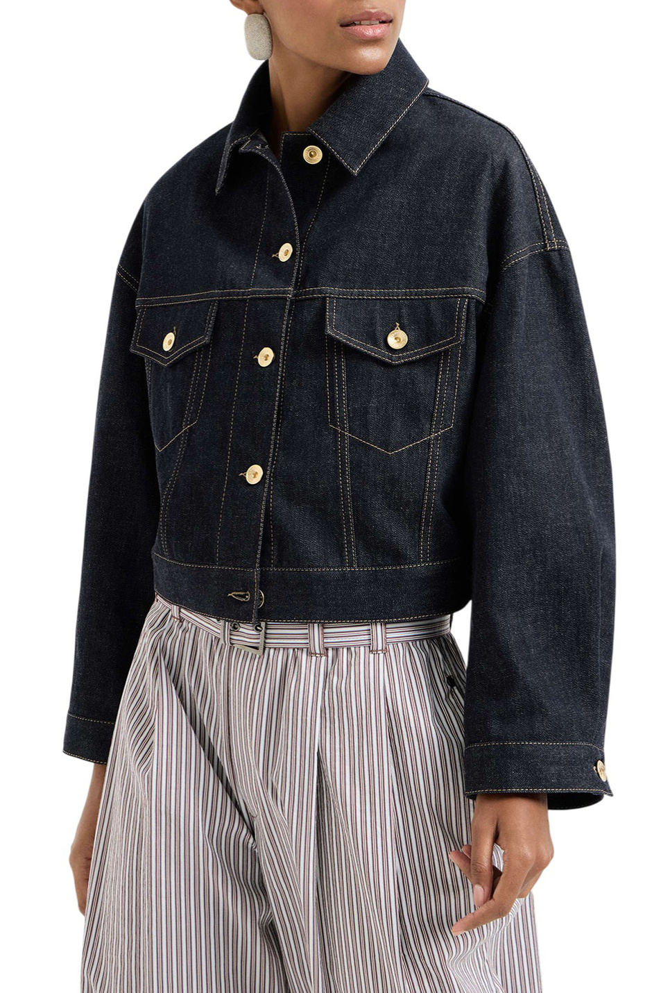 Женский Brunello Cucinelli Куртка джинсовая (цвет ), артикул ML1347672 | Фото 3