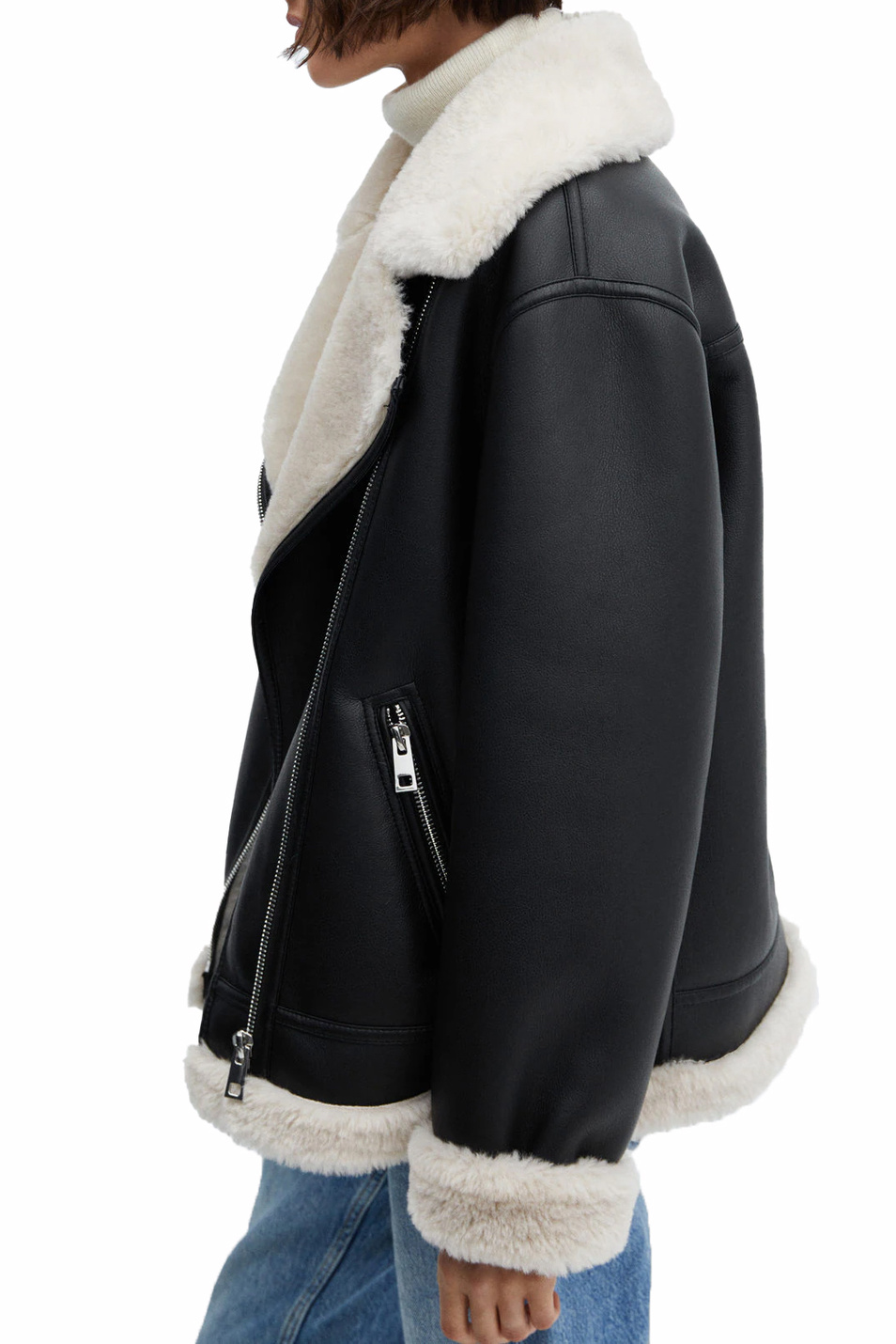 Женский Mango Куртка ADRI на подкладке из искусственной овчины (цвет ), артикул 67140444 | Фото 4