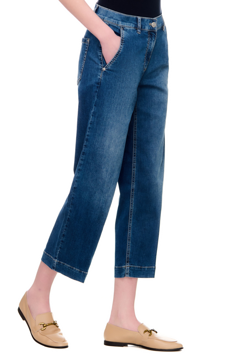Женский Gerry Weber Джинсы с эффектом потертости (цвет синий), артикул 822043-66830-Culotte | Фото 5