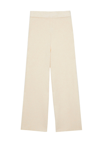 Трикотажные брюки-кюлоты|Основной цвет:Кремовый|Артикул:201244 | Фото 1