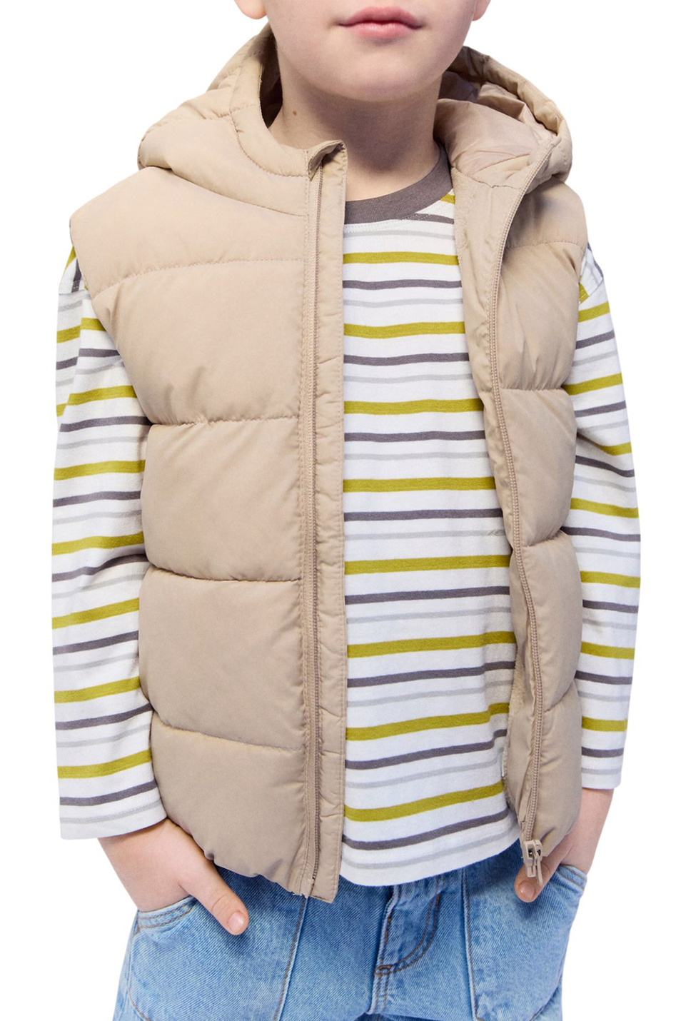 Мальчикам Mango Kids Жилет ALDOV стеганый с капюшоном (цвет ), артикул 27091309 | Фото 3