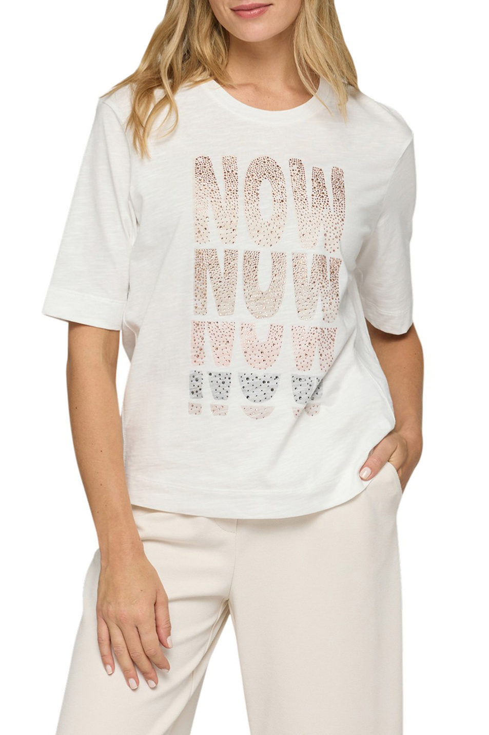 Женский Rabe Футболка из хлопка с принтом (цвет ), артикул 56-115302 | Фото 4