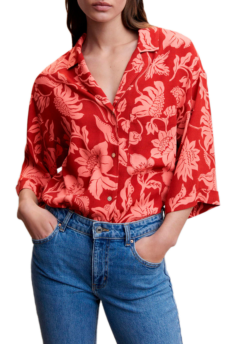 Женский Mango Блузка CLAUDIE с цветочным принтом (цвет ), артикул 47097114 | Фото 3