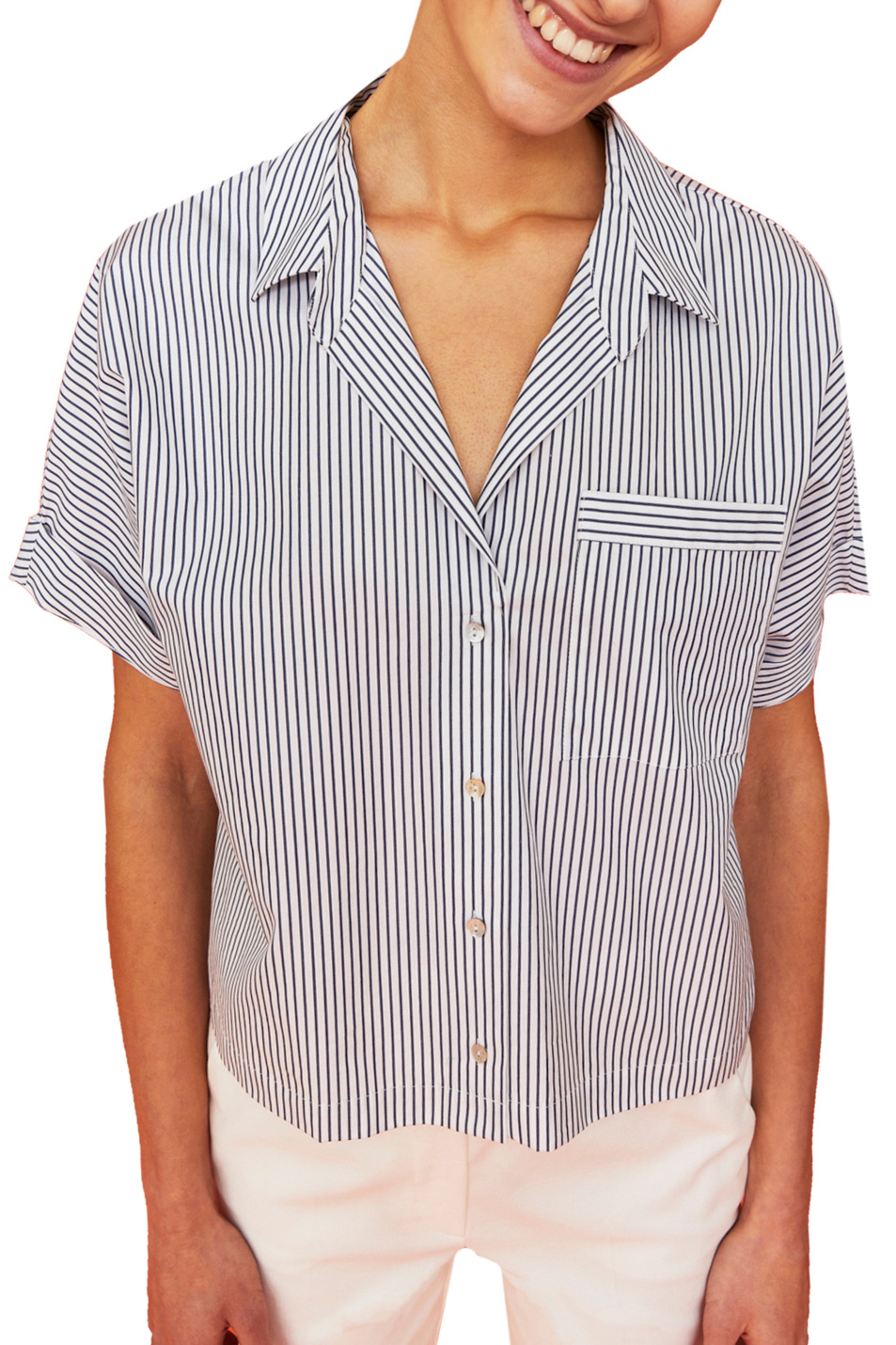 iBLUES Рубашка свободного кроя ARLES из хлопкового поплина (цвет ), артикул 71110922 | Фото 3