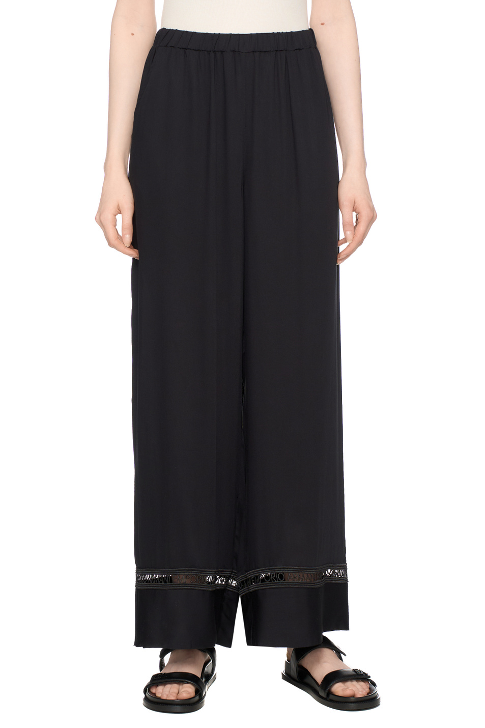 Женский Emporio Armani Брюки из вискозы (цвет ), артикул EW000790-AF12188 | Фото 4