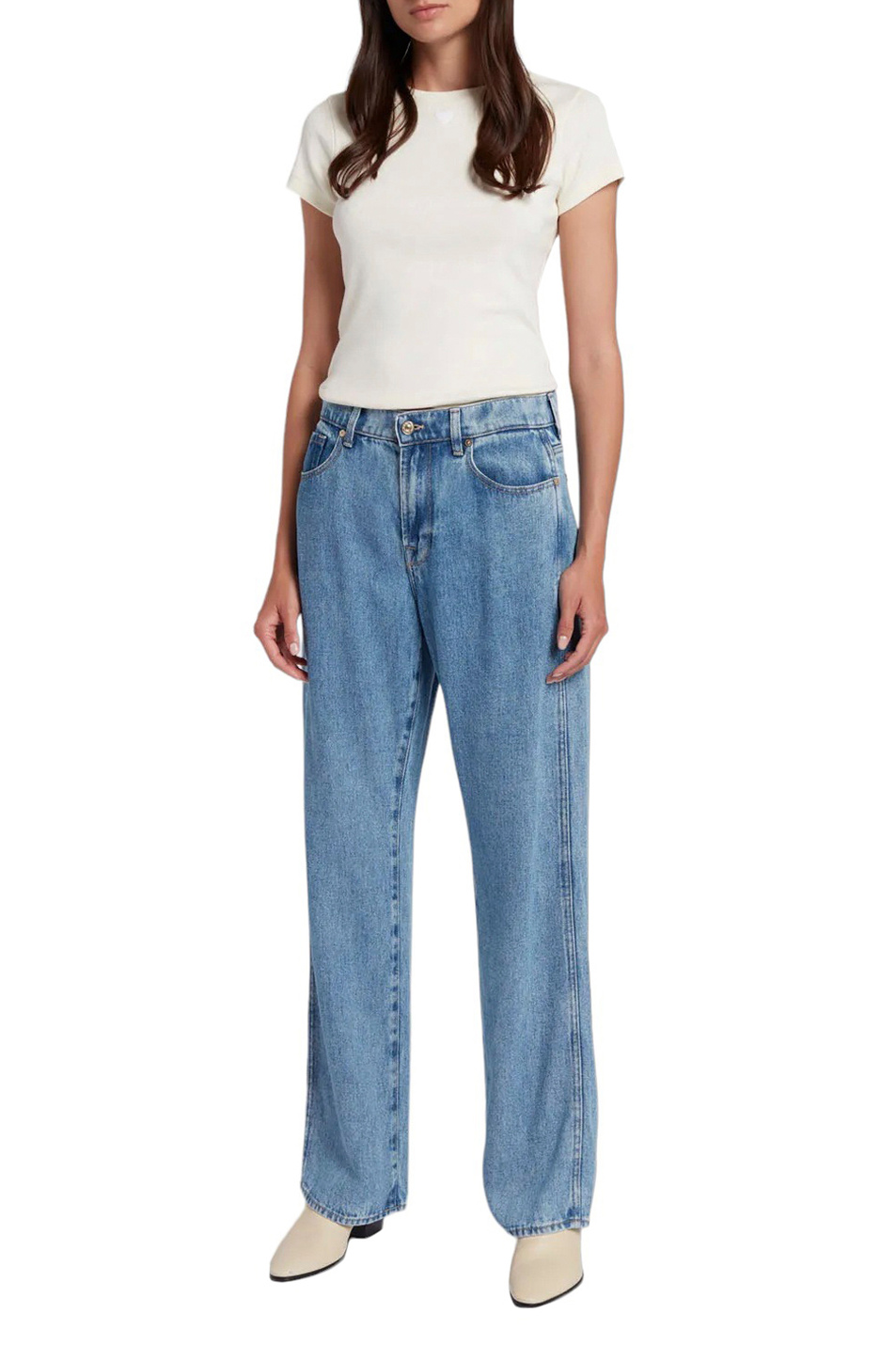 Женский 7 for all Mankind Джинсы TESS из лиоцелла (цвет ), артикул JSSTC860VL | Фото 2