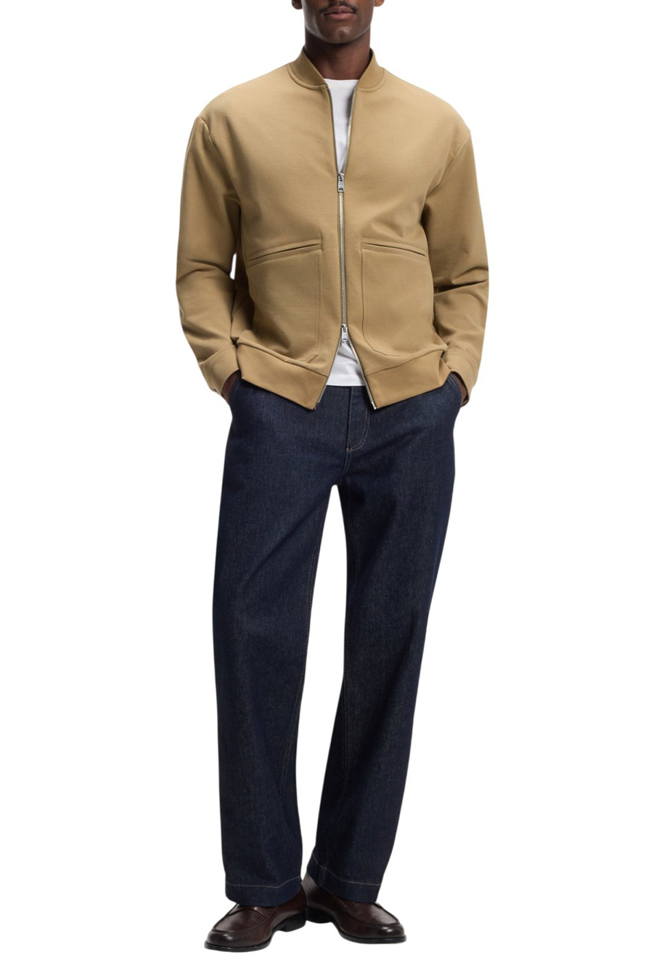 Мужской BOSS Бомбер Skiles однотонный (цвет ), артикул 50554232 | Фото 2