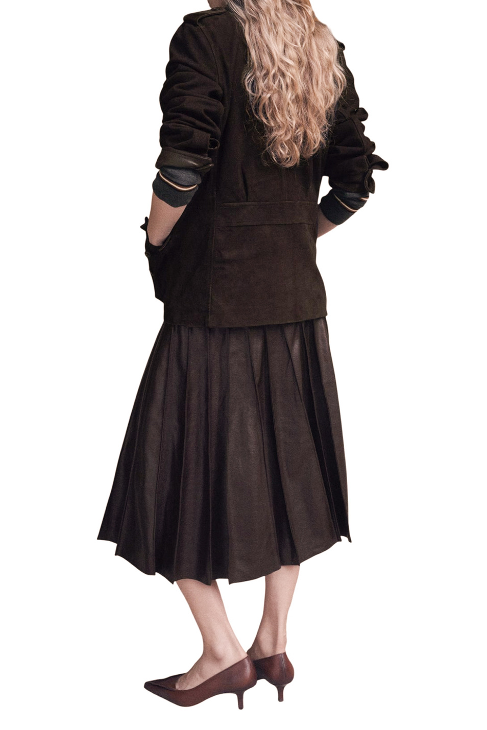 Женский Mango Юбка DALIA из искусственной кожи (цвет ), артикул 27091267 | Фото 3