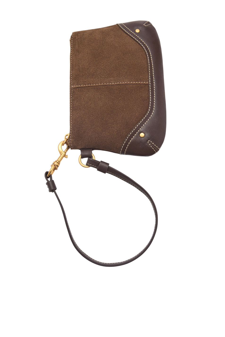 Женский Mango Косметичка MONTANA из натуральной замши (цвет коричневый), артикул 87030444 | Фото 2