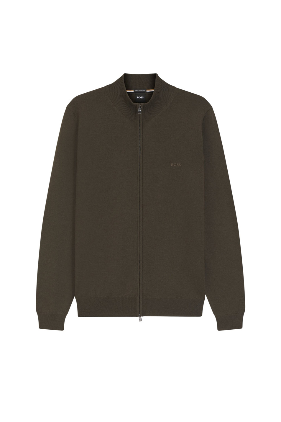 Кардиган из натуральной шерсти|Основной цвет:Зеленый Мужской BOSS Кардиган из натуральной шерсти (цвет ), артикул 50476347 | Фото 1
