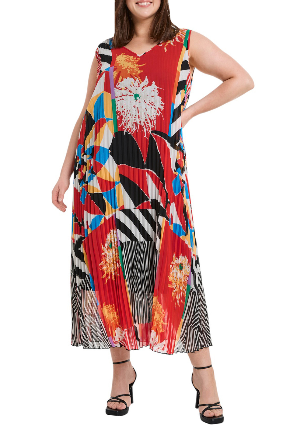 Женский Samoon Платье плиссированное (цвет ), артикул 480014-21055 | Фото 2