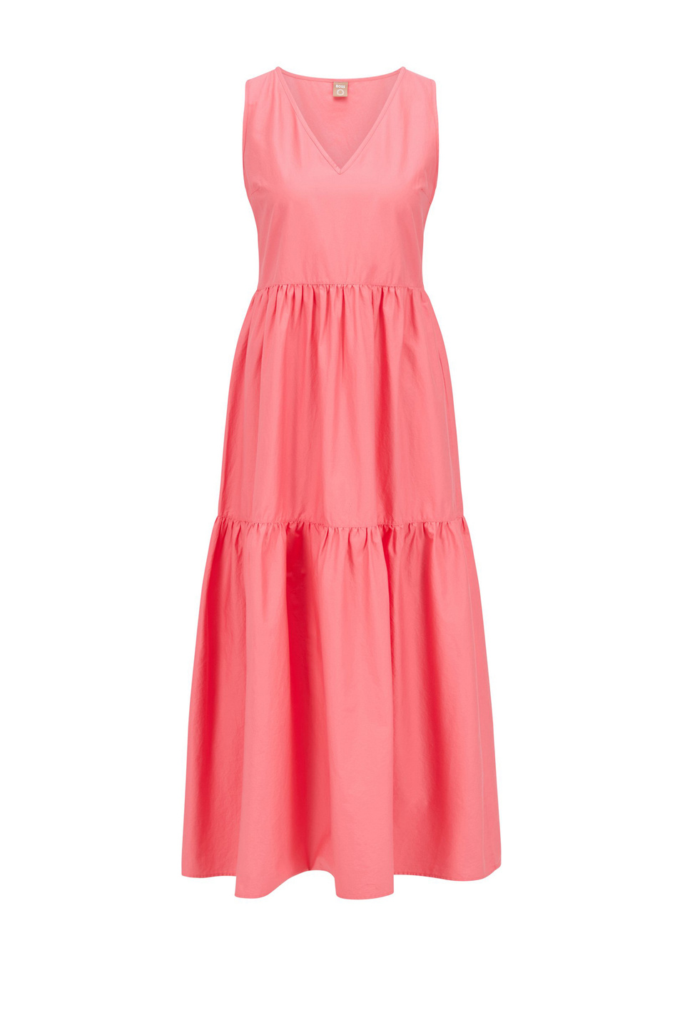 BOSS Платье с V-образным вырезом из хлопкового поплина (цвет ), артикул 50470014 | Фото 1