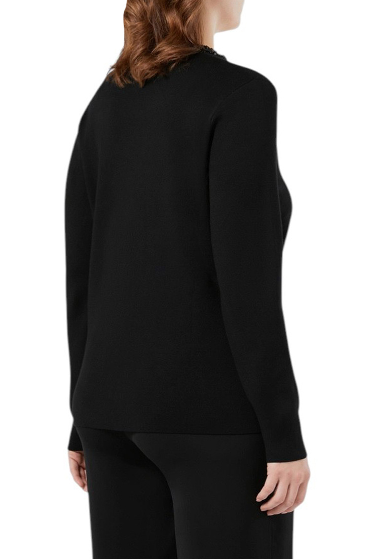 Пуловер PECCATI со стразами|Основной цвет:Черный Женский Marina Rinaldi Пуловер PECCATI со стразами (цвет ), артикул 2527366076 | Фото 4