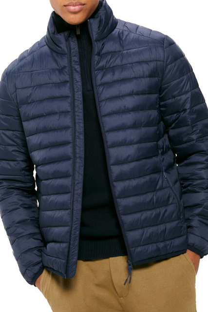 Стеганая куртка с воротником-стойкой|Основной цвет:Синий|Артикул:0955523 | Фото 2