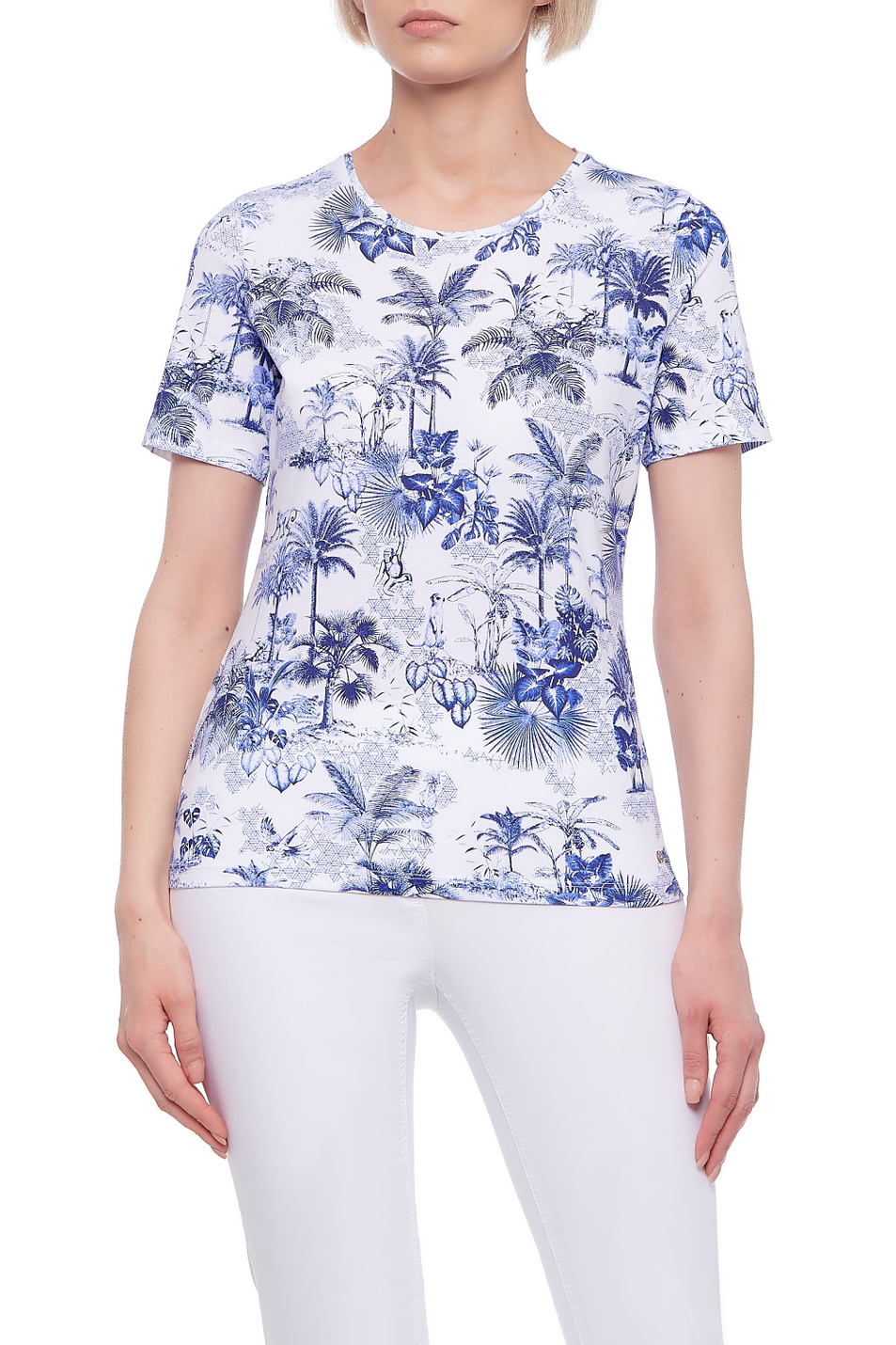 Женский Gerry Weber Футболка из натурального хлопка с принтом (цвет ), артикул 270172-44076 | Фото 4