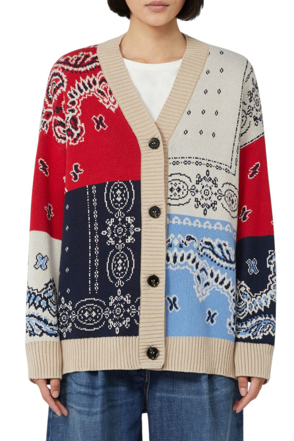 Женский Weekend Max Mara Кардиган BAOBAB из хлопка (цвет ), артикул 2525346051 | Фото 3