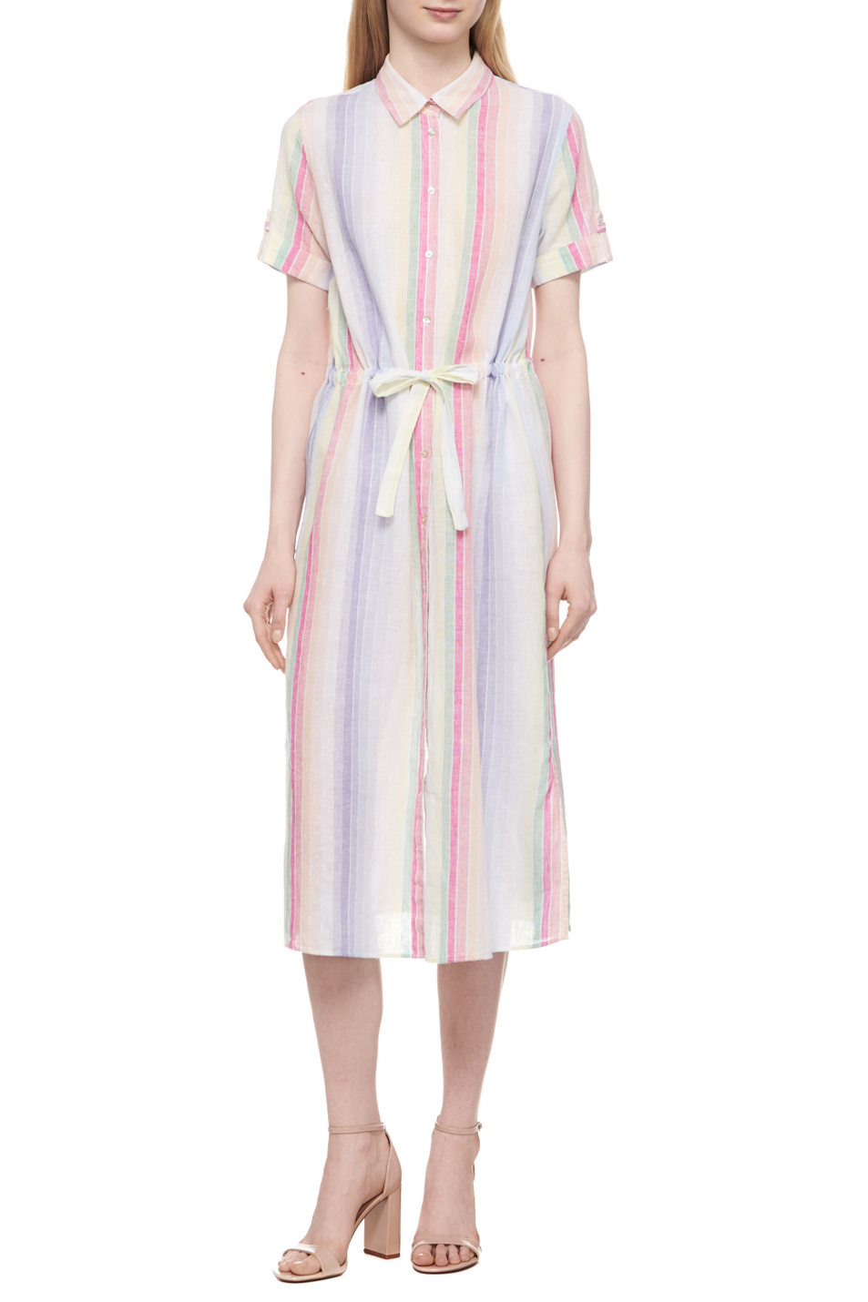 Женский Gerry Weber Платье-рубашка из льна и хлопка (цвет ), артикул 285032-66446 | Фото 3