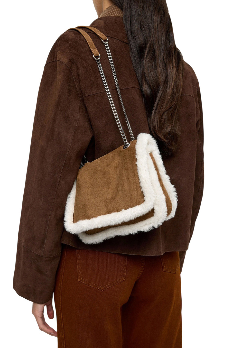 Женский Parfois Сумка через плечо с отделкой под мех (цвет ), артикул 241055 | Фото 5