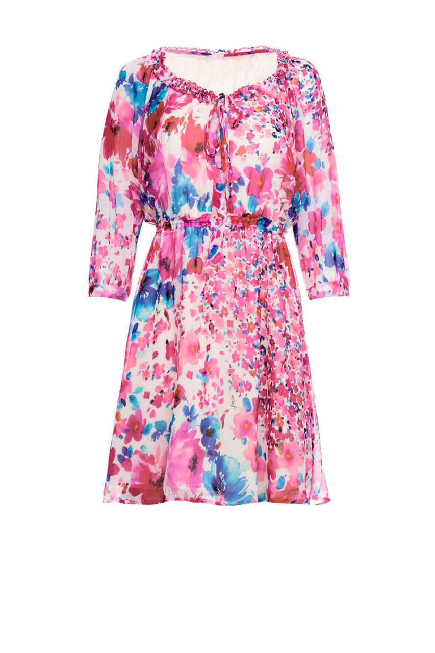 Платье с цветочным принтом|Основной цвет:Разноцветный|Артикул:WA3113TS441 | Фото 1