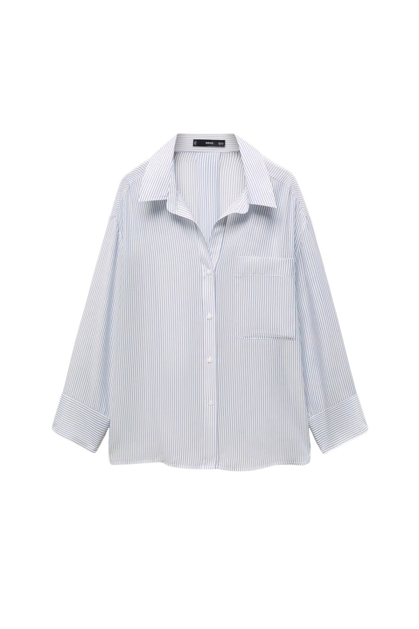Рубашка ZARO в полоску|Основной цвет:Голубой|Артикул:67027122 | Фото 1