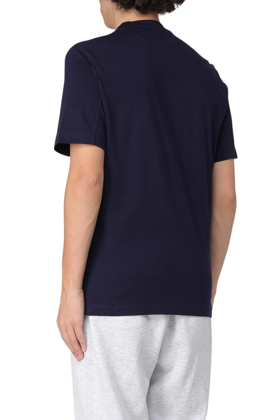 Мужской Brunello Cucinelli Футболка с логотипом (цвет ), артикул M0B138440 | Фото 3