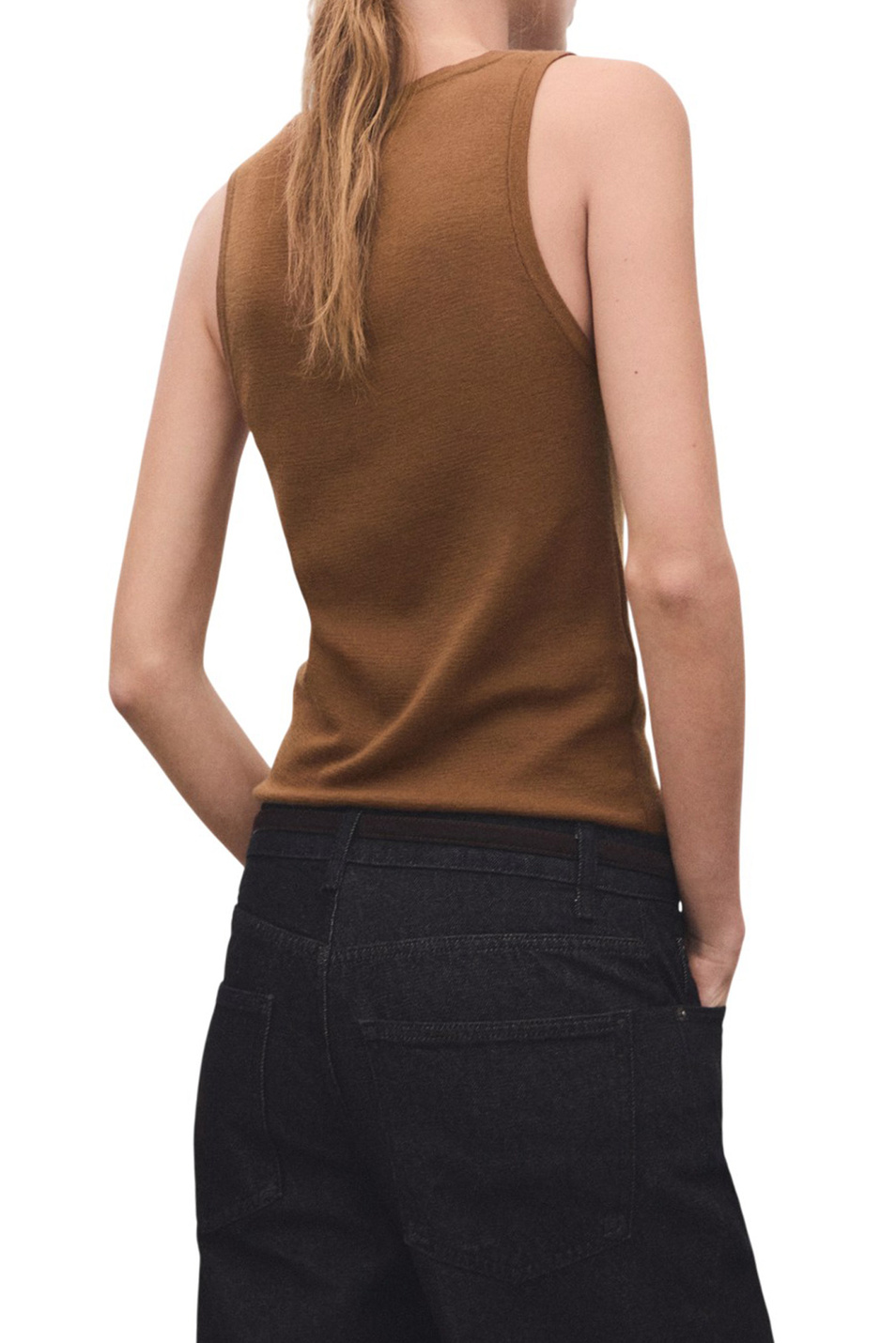 Женский Mango Топ OLSEN из смесовой шерсти (цвет ), артикул 27091190 | Фото 4