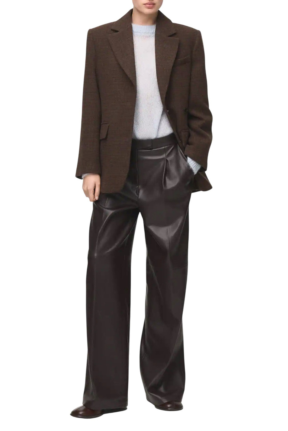 Женский Mango Брюки RIGA из искусственной кожи (цвет ), артикул 27051290 | Фото 2