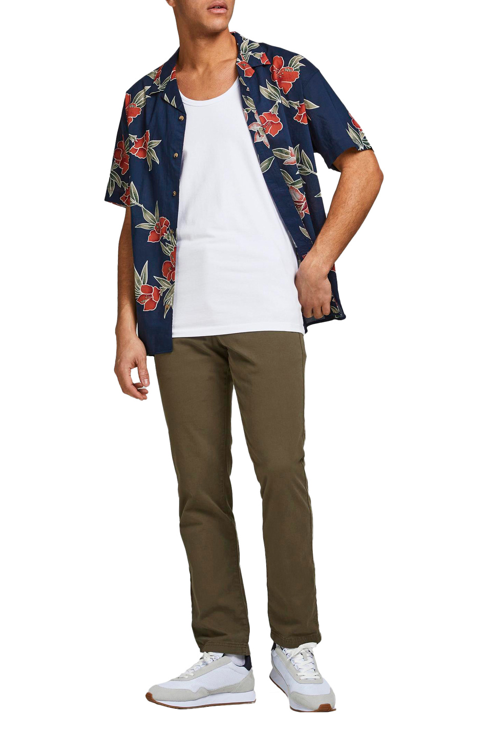 Мужской Jack & Jones Футболка из эластичного хлопка (цвет ), артикул 12074784 | Фото 2