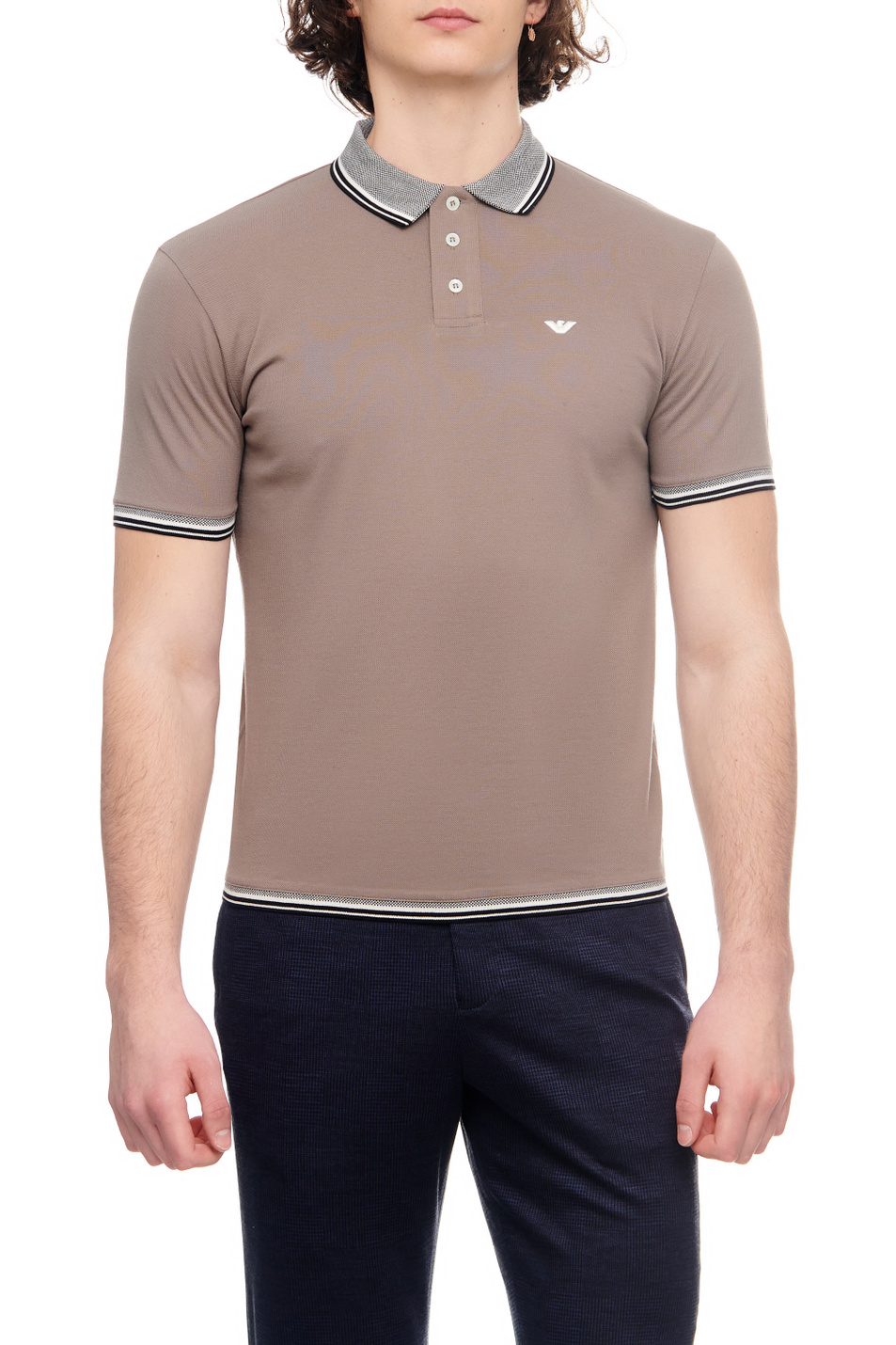 Мужской Emporio Armani Футболка поло из натурального хлопка (цвет ), артикул 3R1FC0-1JTKZ | Фото 1