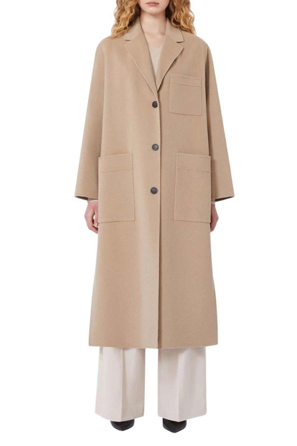 Пальто GALOSCE из шерсти|Основной цвет:Бежевый Женский Weekend Max Mara Пальто GALOSCE из шерсти (цвет ), артикул 2615011021 | Фото 3
