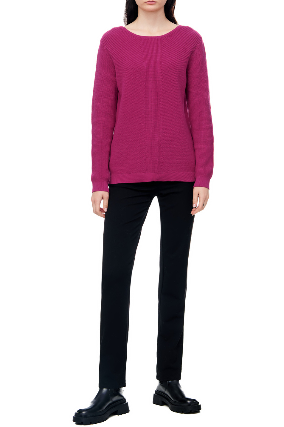 Женский Gerry Weber Однотонные прямые брюки (цвет ), артикул 722116-67905-Straight Fit | Фото 3