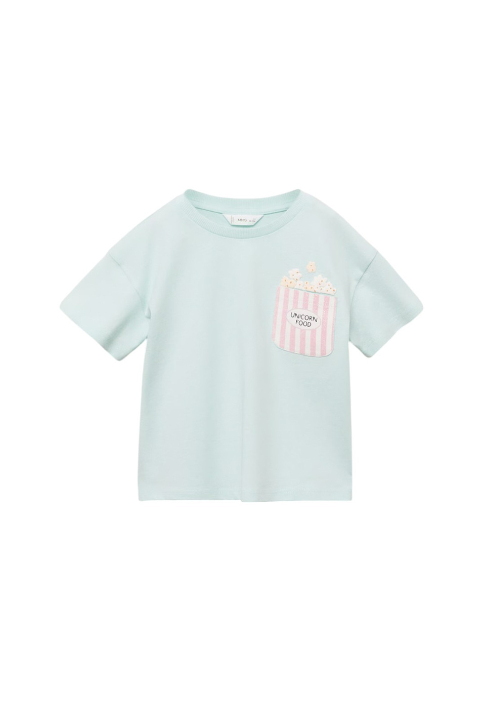 Девочкам Mango Kids Футболка POPCORN из хлопка (цвет ), артикул 87006369 | Фото 1