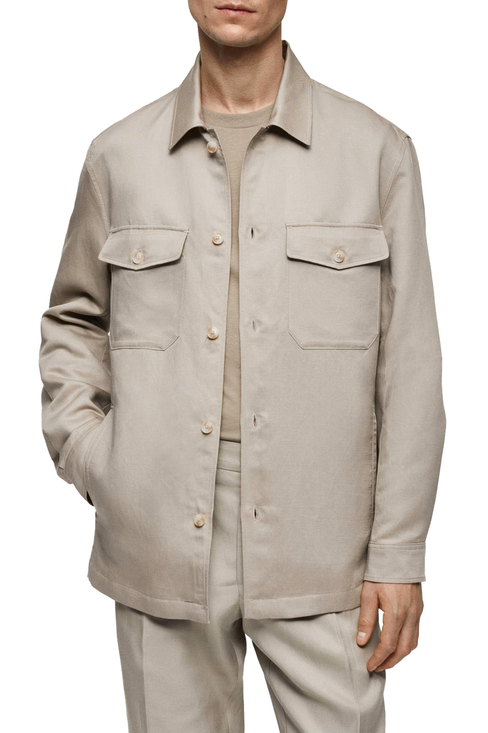 Мужской Mango Man Рубашка UENO4 с карманами (цвет ), артикул 67016315 | Фото 3