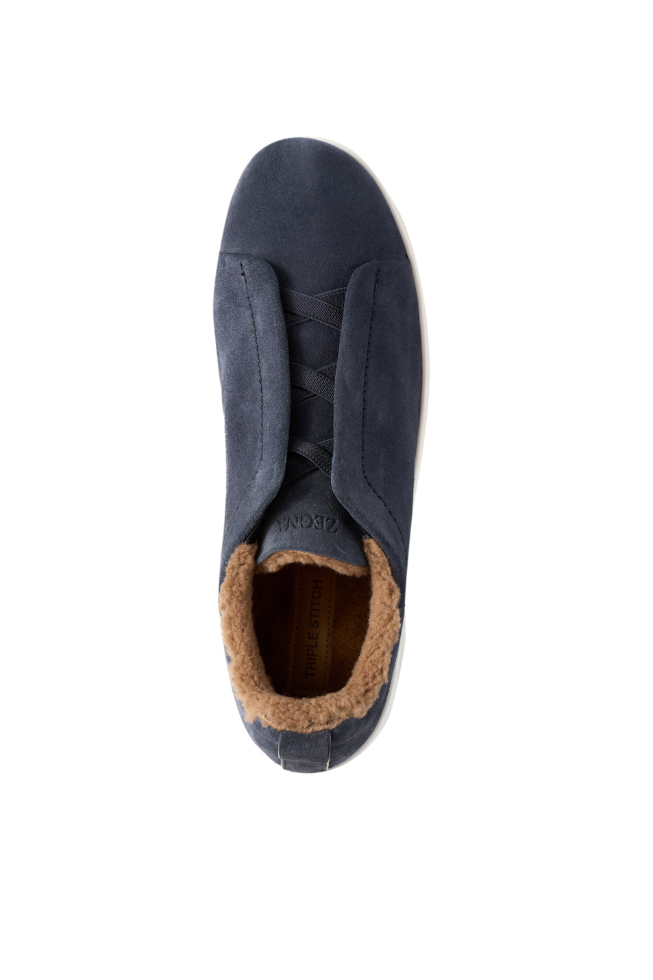 Кеды Triple Stitch™ из натуральной замши|Основной цвет:Синий Мужской Zegna Кеды Triple Stitch™ из натуральной замши (цвет ), артикул LHNLA-S5723Z-PFF | Фото 4