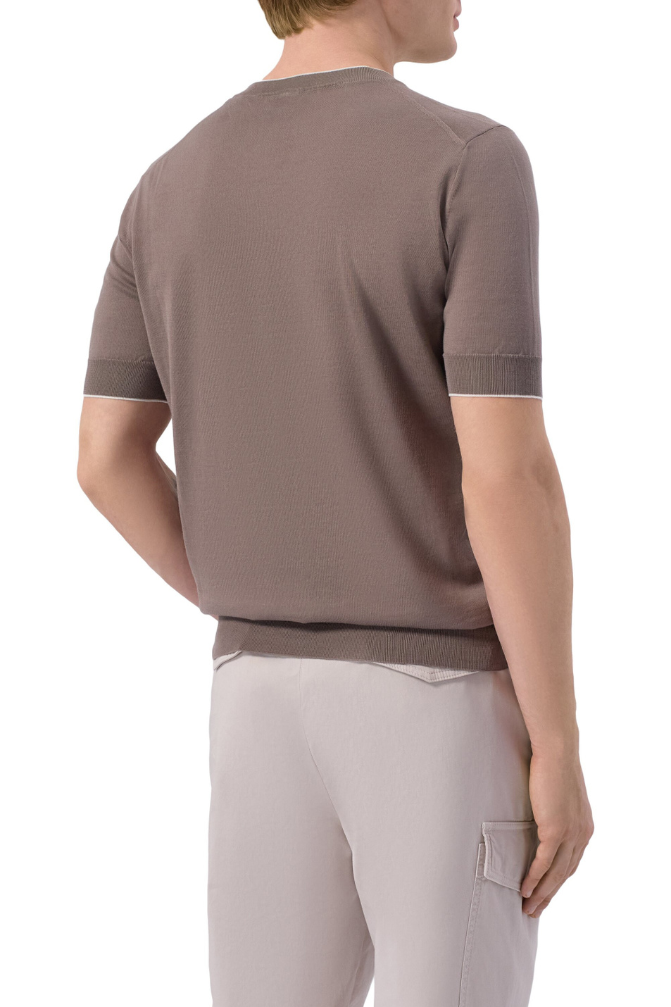 Мужской Brunello Cucinelli Джемпер с короткими рукавами (цвет ), артикул M29805200 | Фото 4