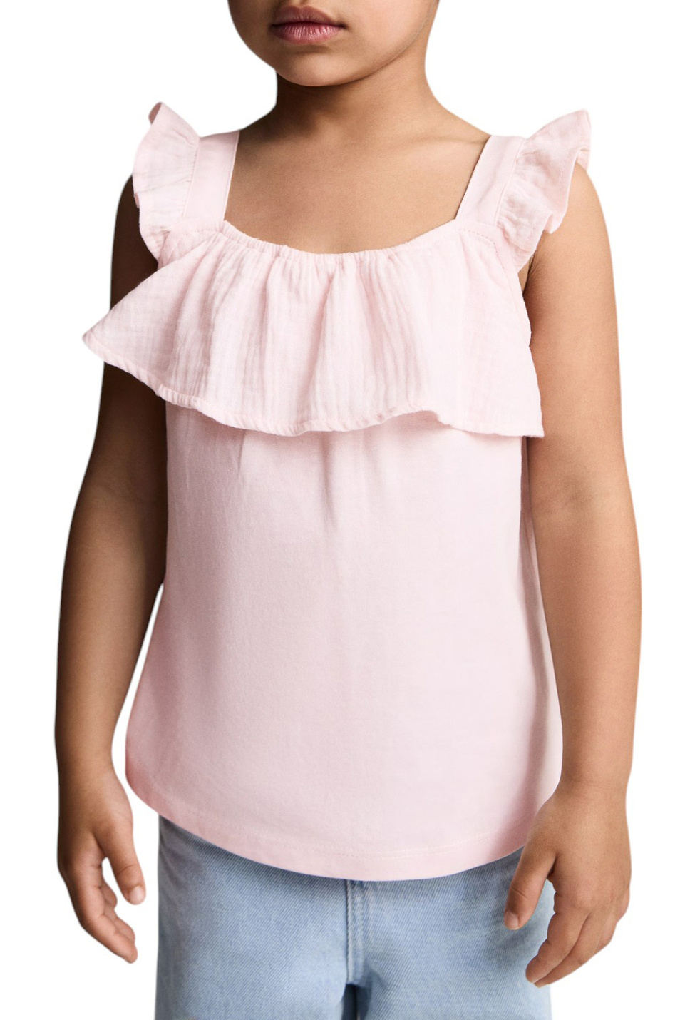 Девочкам Mango Kids Топ MONI из хлопка (цвет ), артикул 87027700 | Фото 2