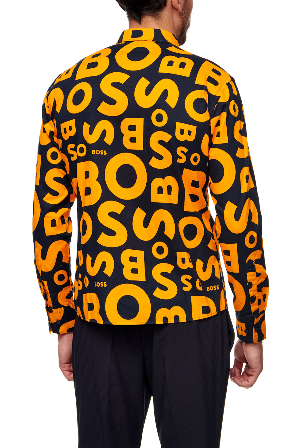 BOSS Рубашка из натурального хлопка с логотипированным принтом (цвет ), артикул 50473837 | Фото 4
