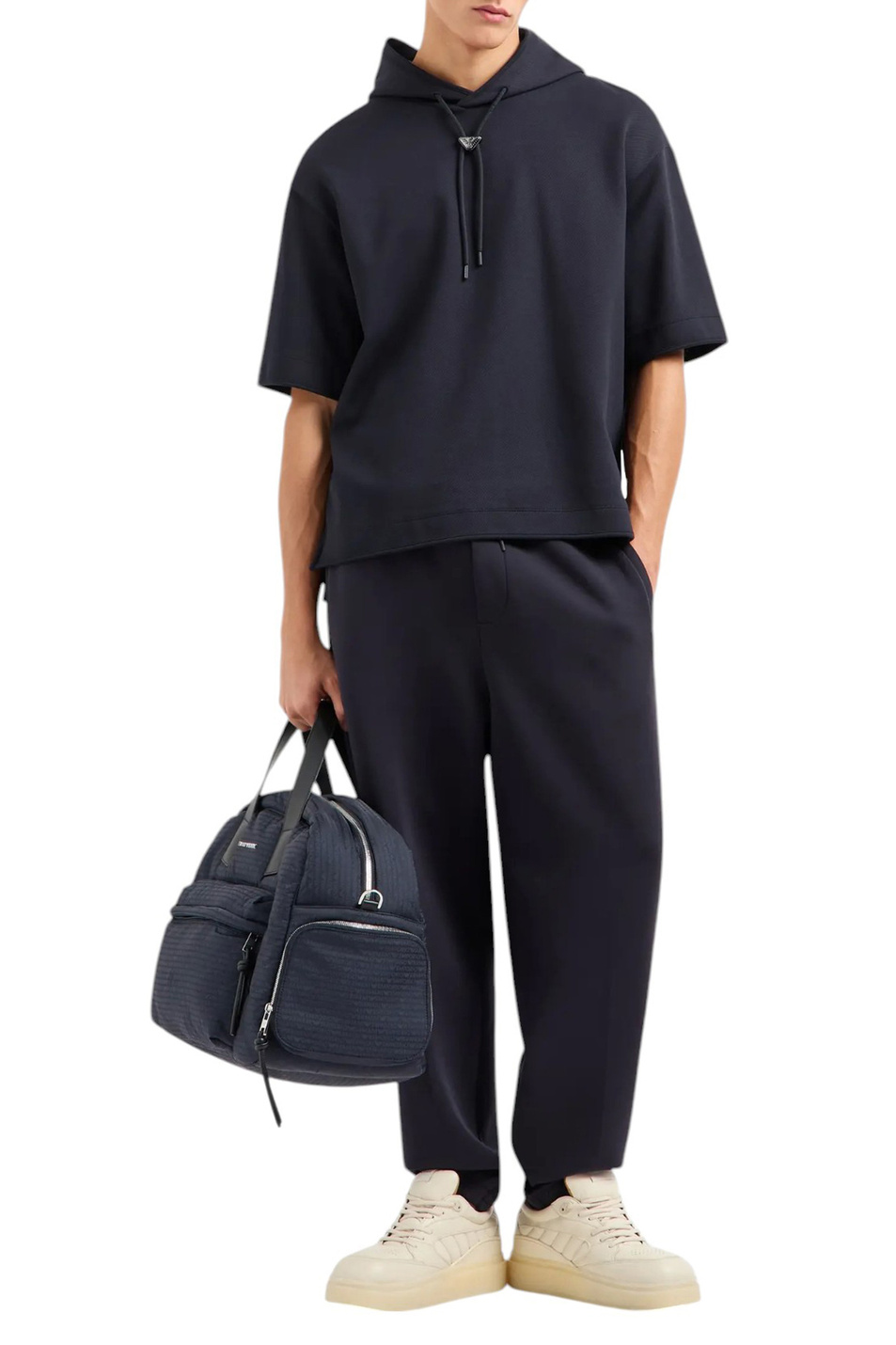 Мужской Emporio Armani Брюки из смесового хлопка (цвет ), артикул EM001746-AF10013 | Фото 2