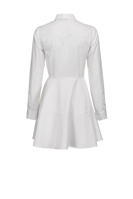 Платье-рубашка расклешенного кроя с вышитым лого|Основной цвет:Белый|Артикул:1G17J8Y6VW | Фото 2