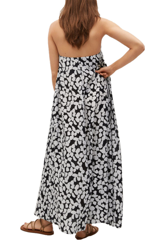 Mango Принтованное платье MILAN с вырезом холтер (цвет ), артикул 87007130 | Фото 3