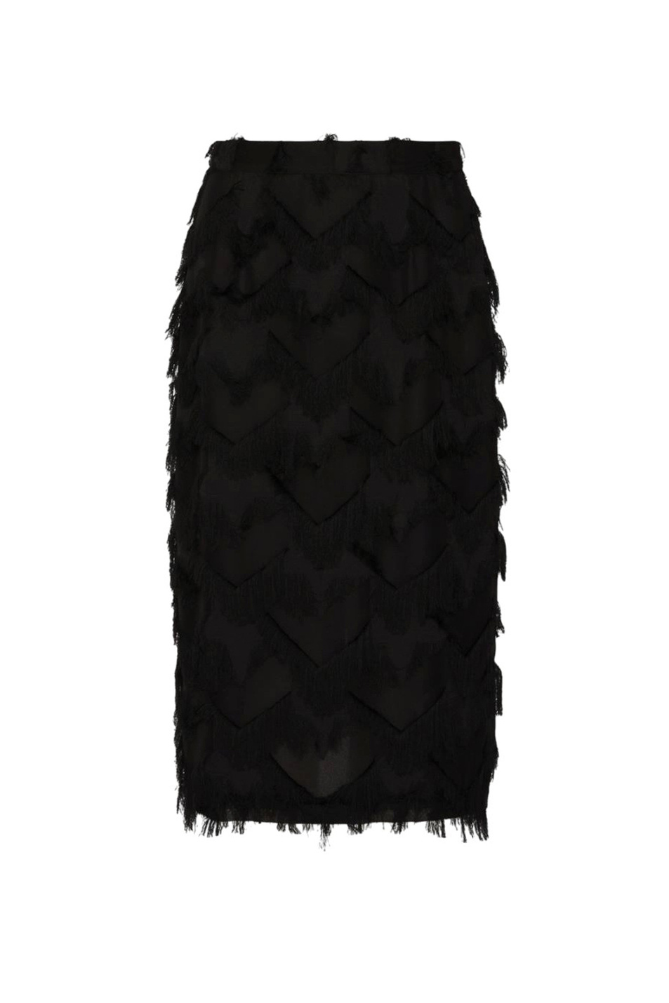 Юбка GATTINI2 с бахромой|Основной цвет:Черный Женский MARELLA Юбка GATTINI2 с бахромой (цвет ), артикул 2523106132 | Фото 1